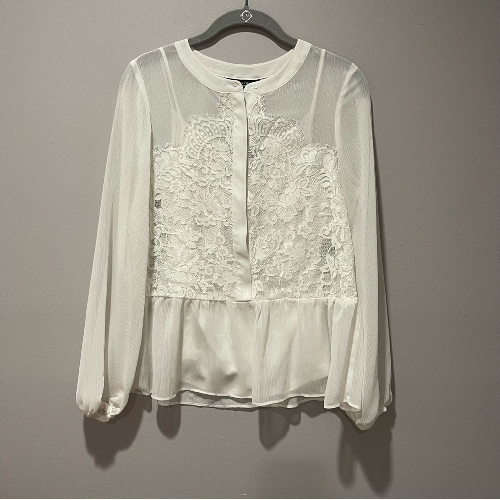 Simply Vera Wang White Blouse - Picture 2 of 4